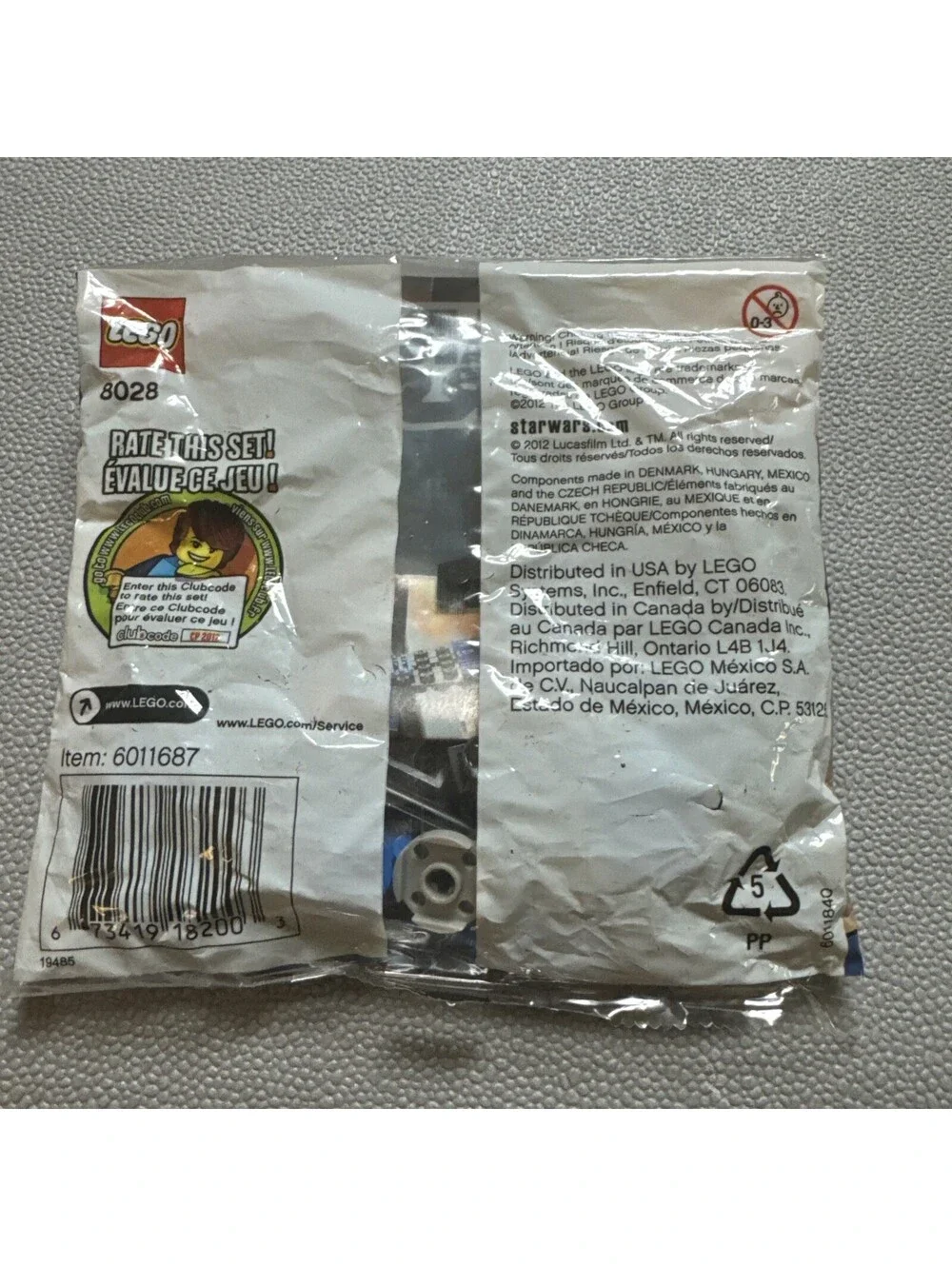 Lego Star Wars TIE Fighter Set 8028 Polybag 44 Pieces 2012 Retired
